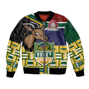 South Africa Rugby Bomber Jacket Go Bokke-Amabokoboko Spirit - African Pride