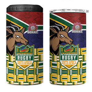 South Africa Rugby 4 in 1 Can Cooler Tumbler Go Bokke-Amabokoboko Spirit - African Pride