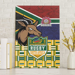 South Africa Rugby Canvas Wall Art Go Bokke-Amabokoboko Spirit - African Pride