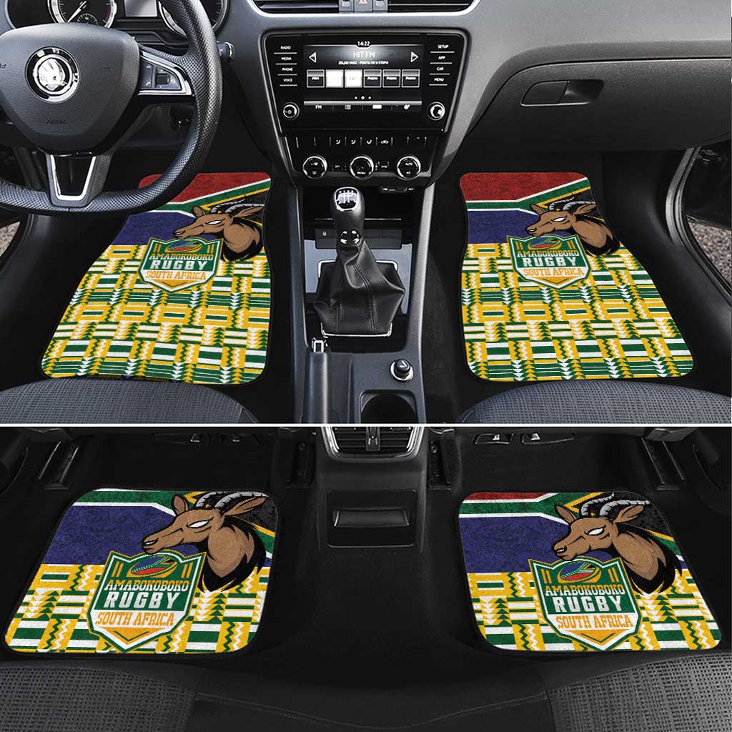 South Africa Rugby Car Mats Go Bokke-Amabokoboko Spirit - African Pride