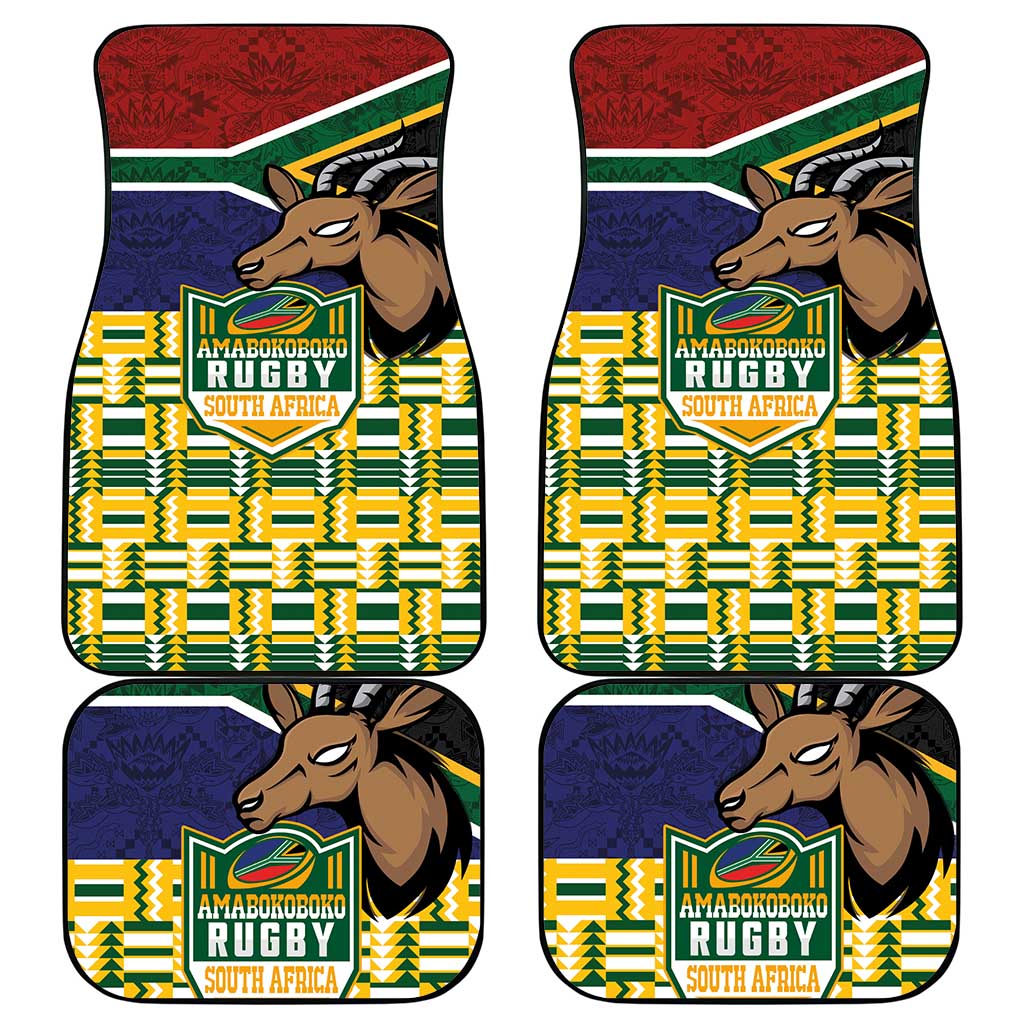 South Africa Rugby Car Mats Go Bokke-Amabokoboko Spirit - African Pride