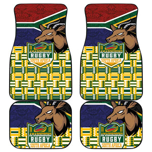 South Africa Rugby Car Mats Go Bokke-Amabokoboko Spirit - African Pride