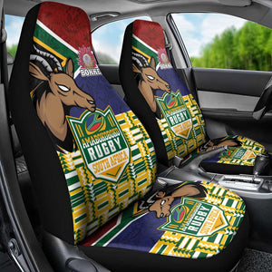 South Africa Rugby Car Seat Cover Go Bokke-Amabokoboko Spirit - African Pride