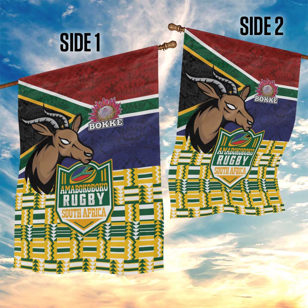 South Africa Rugby Garden Flag Go Bokke-Amabokoboko Spirit - African Pride