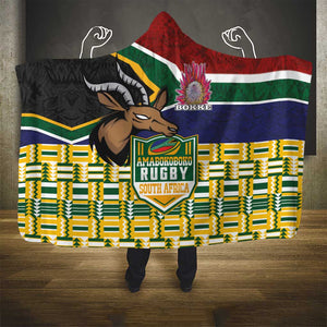 South Africa Rugby Hooded Blanket Go Bokke-Amabokoboko Spirit - African Pride