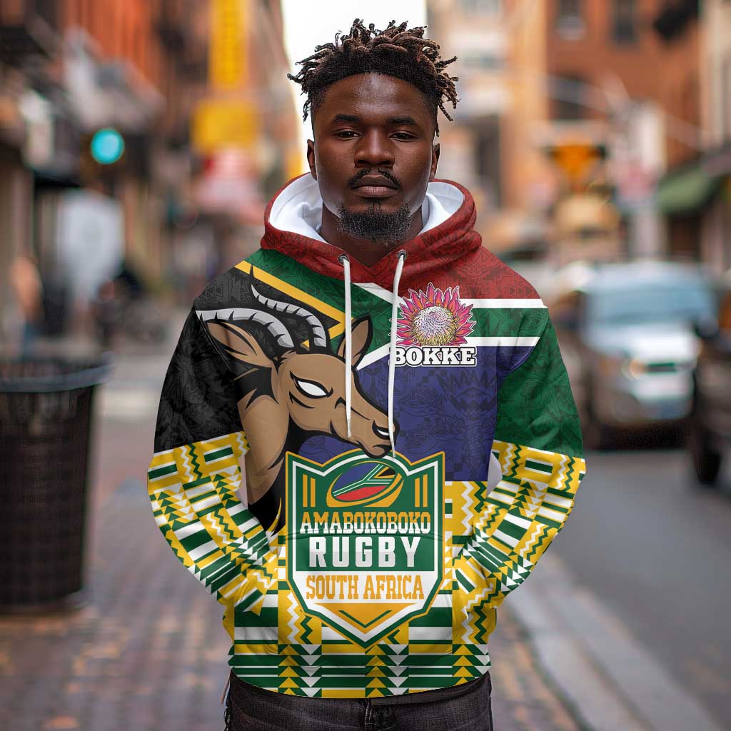 South Africa Rugby Hoodie Go Bokke-Amabokoboko Spirit - African Pride
