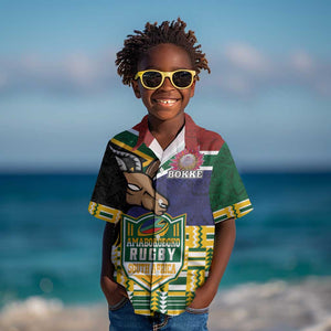 South Africa Rugby Kid Hawaiian Shirt Go Bokke-Amabokoboko Spirit - African Pride