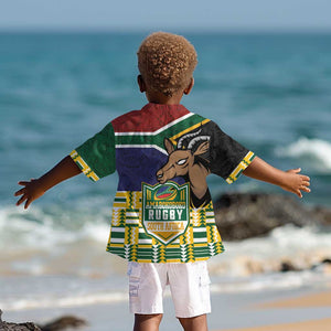 South Africa Rugby Kid Hawaiian Shirt Go Bokke-Amabokoboko Spirit - African Pride