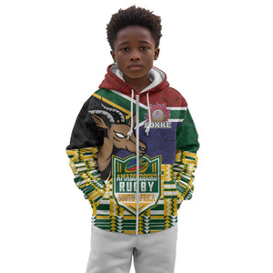 South Africa Rugby Kid Hoodie Go Bokke-Amabokoboko Spirit - African Pride