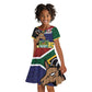 South Africa Rugby Kid Short Sleeve Dress Go Bokke-Amabokoboko Spirit - African Pride