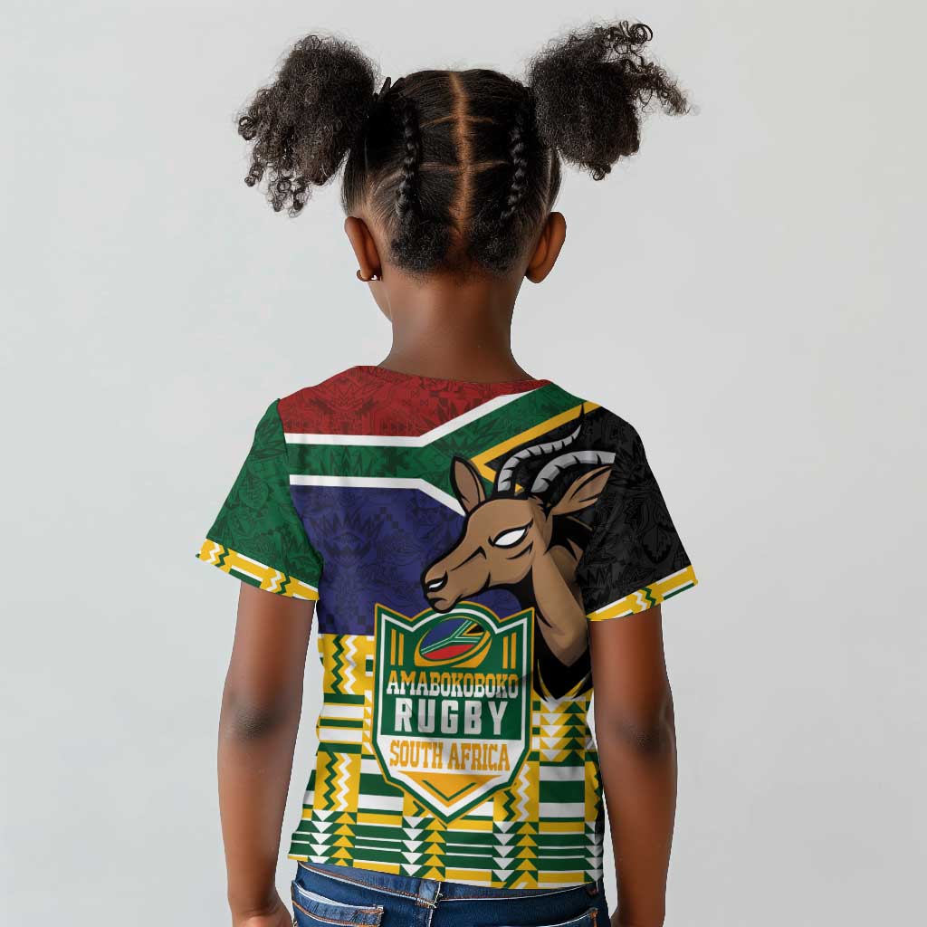 South Africa Rugby Kid T shirt Go Bokke-Amabokoboko Spirit - African Pride