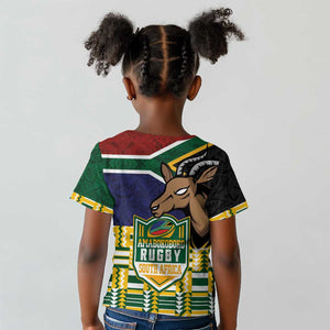 South Africa Rugby Kid T shirt Go Bokke-Amabokoboko Spirit - African Pride