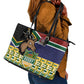 South Africa Rugby Leather Tote Bag Go Bokke-Amabokoboko Spirit - African Pride