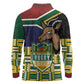 South Africa Rugby Long Sleeve Polo Shirt Go Bokke-Amabokoboko Spirit - African Pride