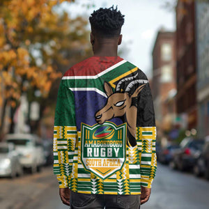 South Africa Rugby Long Sleeve Shirt Go Bokke-Amabokoboko Spirit - African Pride