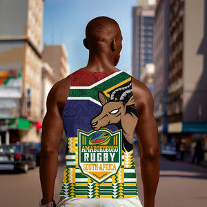 South Africa Rugby Men Tank Top Go Bokke-Amabokoboko Spirit - African Pride