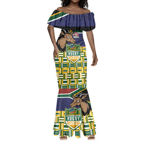 South Africa Rugby Mermaid Dress Go Bokke-Amabokoboko Spirit - African Pride