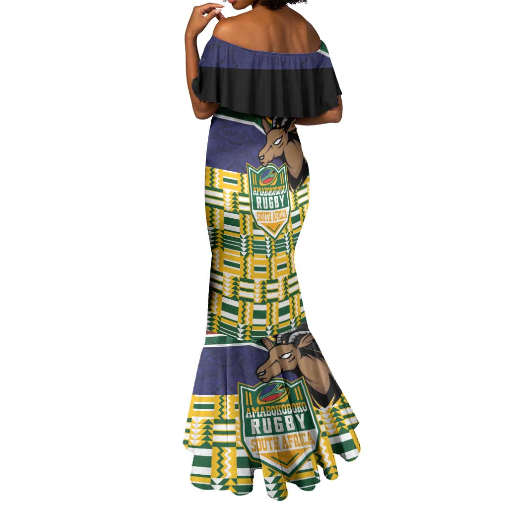 South Africa Rugby Mermaid Dress Go Bokke-Amabokoboko Spirit - African Pride