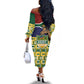 South Africa Rugby Off The Shoulder Long Sleeve Dress Go Bokke-Amabokoboko Spirit - African Pride