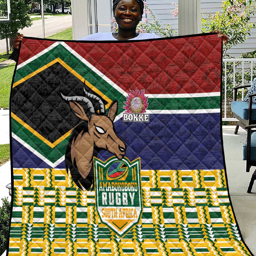 South Africa Rugby Quilt Go Bokke-Amabokoboko Spirit - African Pride