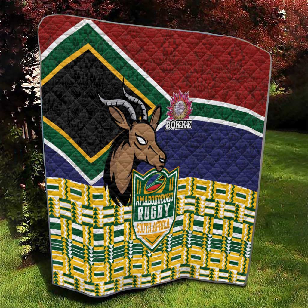 South Africa Rugby Quilt Go Bokke-Amabokoboko Spirit - African Pride