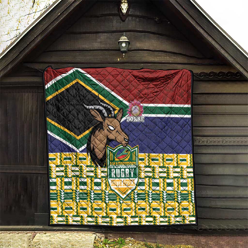 South Africa Rugby Quilt Go Bokke-Amabokoboko Spirit - African Pride