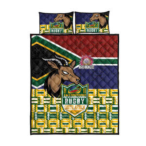 South Africa Rugby Quilt Bed Set Go Bokke-Amabokoboko Spirit - African Pride