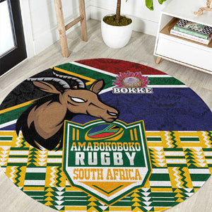 South Africa Rugby Round Carpet Go Bokke-Amabokoboko Spirit - African Pride