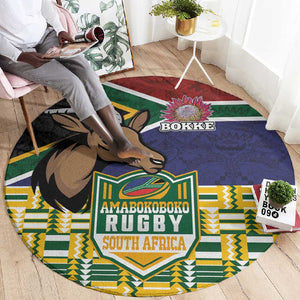 South Africa Rugby Round Carpet Go Bokke-Amabokoboko Spirit - African Pride