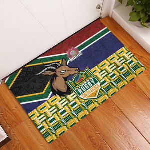 South Africa Rugby Rubber Doormat Go Bokke-Amabokoboko Spirit - African Pride
