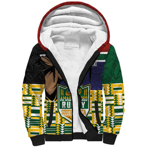 South Africa Rugby Sherpa Hoodie Go Bokke-Amabokoboko Spirit - African Pride