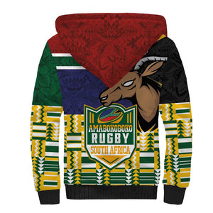 South Africa Rugby Sherpa Hoodie Go Bokke-Amabokoboko Spirit - African Pride