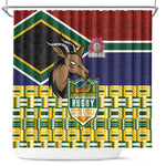 South Africa Rugby Shower Curtain Go Bokke-Amabokoboko Spirit - African Pride