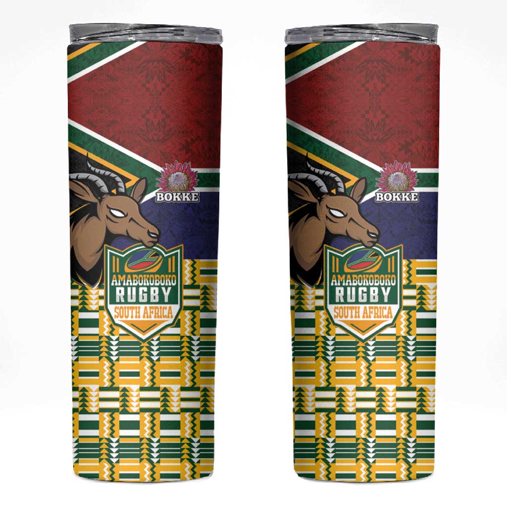 South Africa Rugby Skinny Tumbler Go Bokke-Amabokoboko Spirit - African Pride