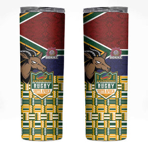 South Africa Rugby Skinny Tumbler Go Bokke-Amabokoboko Spirit - African Pride