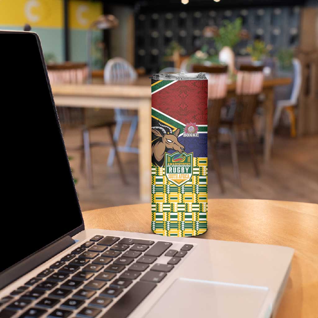 South Africa Rugby Skinny Tumbler Go Bokke-Amabokoboko Spirit - African Pride