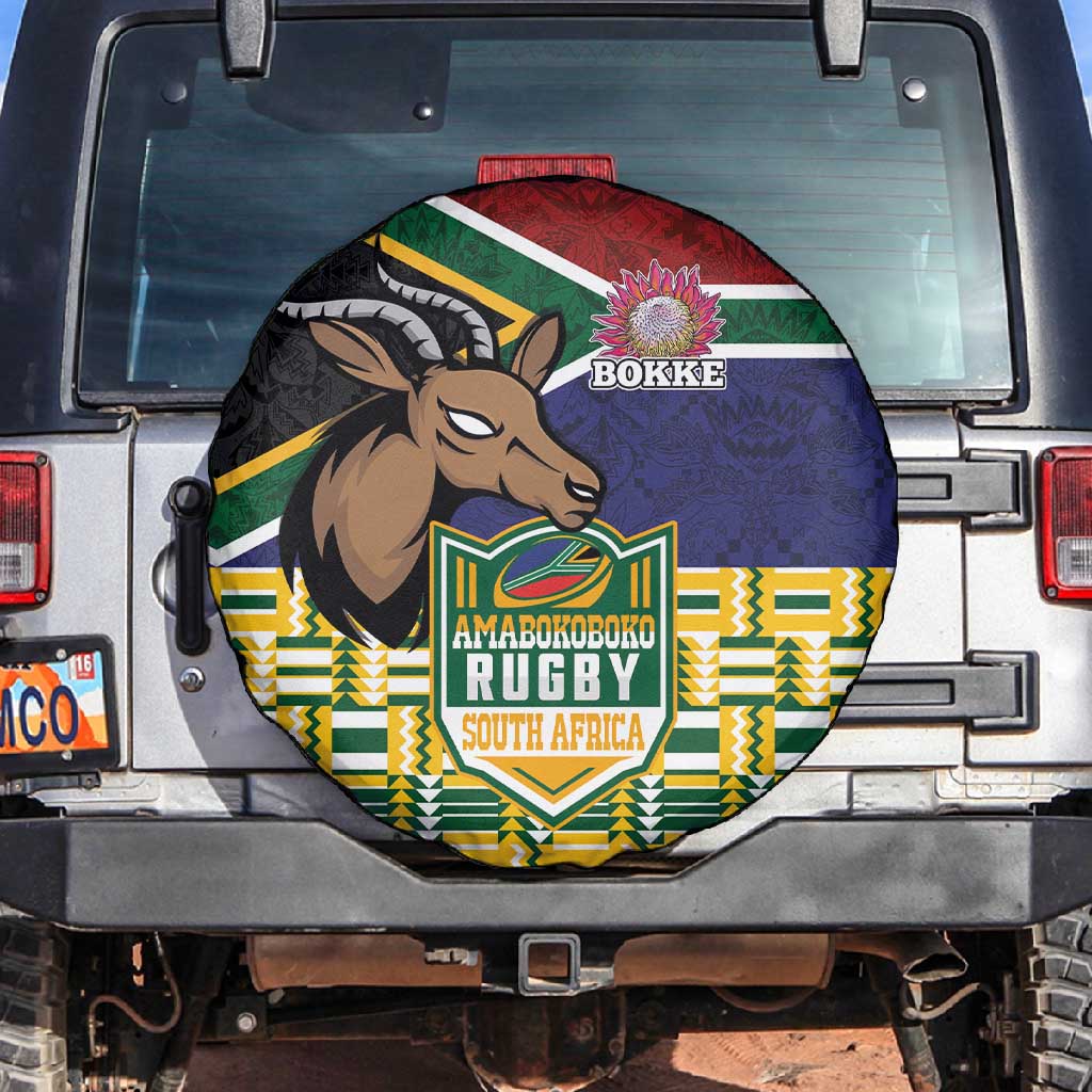 South Africa Rugby Spare Tire Cover Go Bokke-Amabokoboko Spirit - African Pride