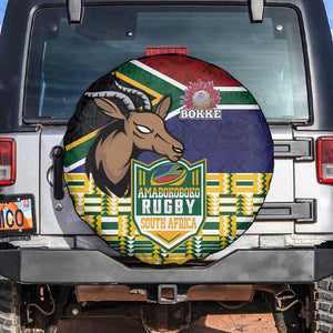 South Africa Rugby Spare Tire Cover Go Bokke-Amabokoboko Spirit - African Pride