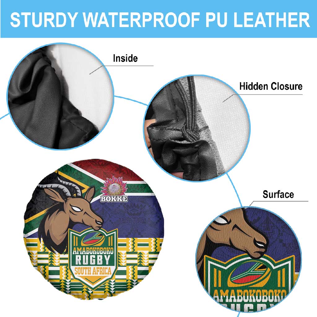 South Africa Rugby Spare Tire Cover Go Bokke-Amabokoboko Spirit - African Pride