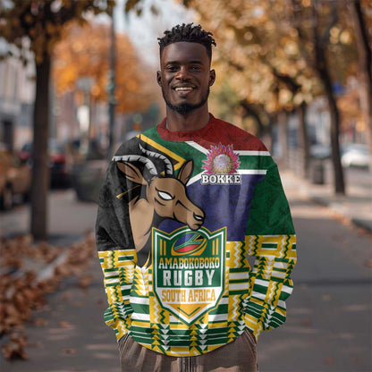 South Africa Rugby Sweatshirt Go Bokke-Amabokoboko Spirit - African Pride