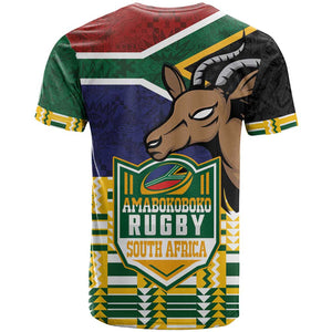 South Africa Rugby T shirt Go Bokke-Amabokoboko Spirit - African Pride