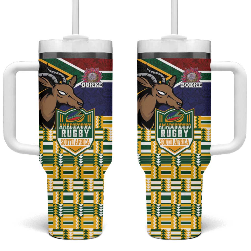 South Africa Rugby Tumbler With Handle Go Bokke-Amabokoboko Spirit - African Pride