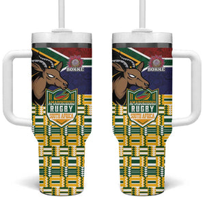 South Africa Rugby Tumbler With Handle Go Bokke-Amabokoboko Spirit - African Pride