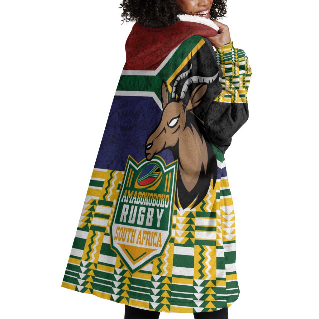 South Africa Rugby Wearable Blanket Hoodie Go Bokke-Amabokoboko Spirit - African Pride