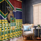 South Africa Rugby Window Curtain Go Bokke-Amabokoboko Spirit - African Pride