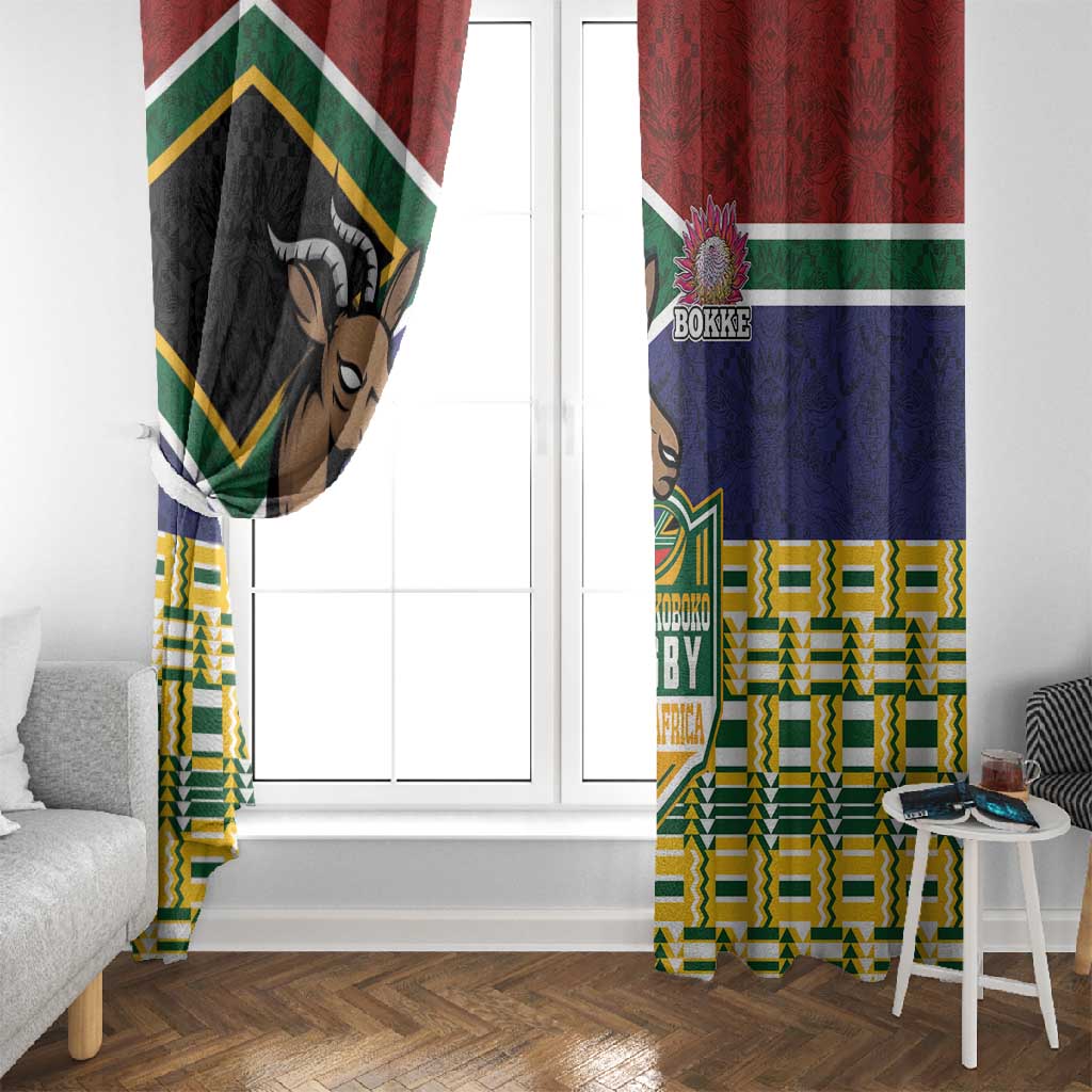 South Africa Rugby Window Curtain Go Bokke-Amabokoboko Spirit - African Pride