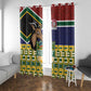 South Africa Rugby Window Curtain Go Bokke-Amabokoboko Spirit - African Pride