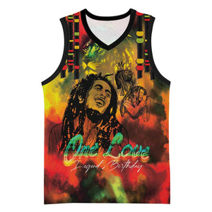 Afro-Jamaican Reggae Legend's Birthday Basketball Jersey One Love Jamaica LT03