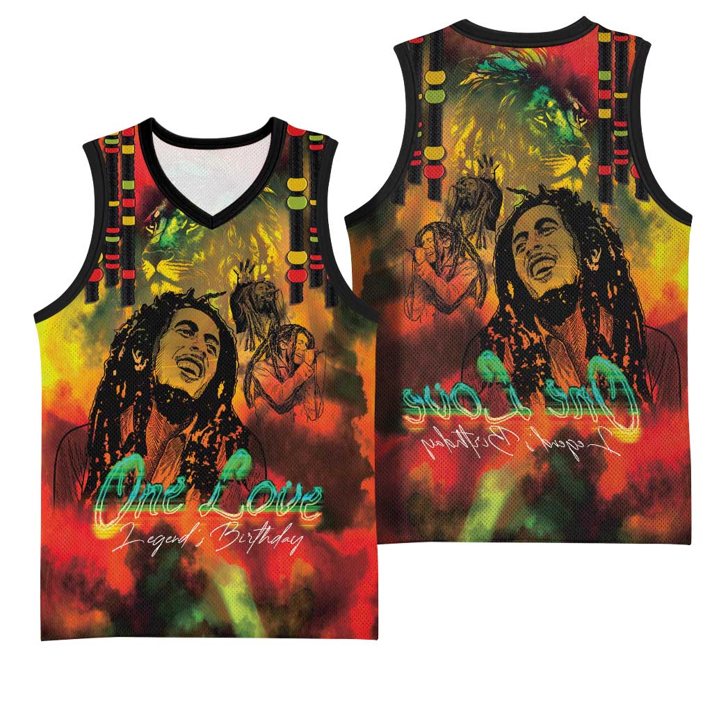 Afro-Jamaican Reggae Legend's Birthday Basketball Jersey One Love Jamaica - African Pride