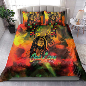 Afro-Jamaican Reggae Legend's Birthday Bedding Set One Love Jamaica
